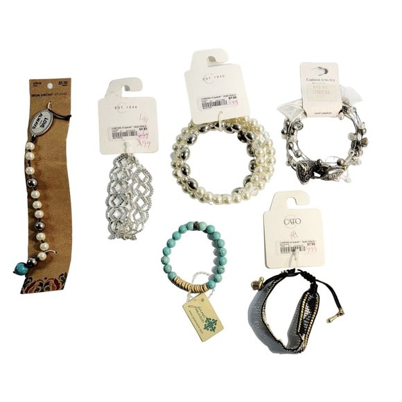 Lot Of 6 Misc Bracelets New With Tags - Picture 1 of 7